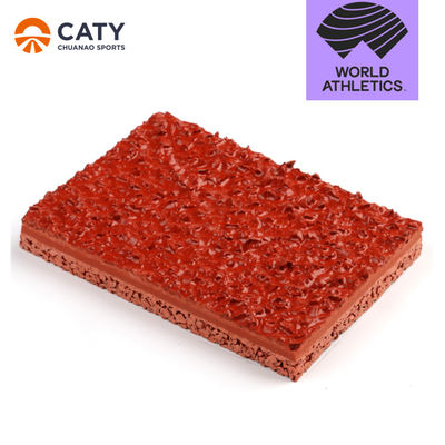 Iaaf zatwierdził 400 metrów Standard 8 pasów Spray Coated Sandwich Athletic Rubber Running Track dla boisk sportowych