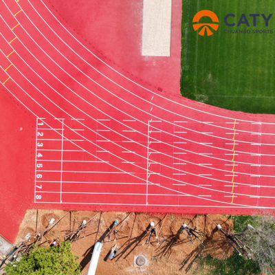 Sporty na świeżym powietrzu Instalacja torów biegowych granulatów z kolorowej gumy
