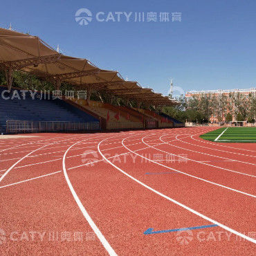 Iaaf zatwierdził 13 mm prefabrykowany pas startowy gumowy dla stadionu Tartan Track