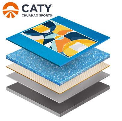 Trwały, prefabrykowany kort wielofunkcyjny, bezszwowa, antypoślizgowa nawierzchnia dla szkół i społeczności
