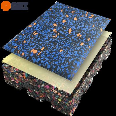 Wysokiej wydajności płytki gumowe premium z kolorem dla podłóg siłowni i komercyjnych pomieszczeń fitness