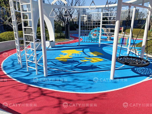 Odporne na promieniowanie UV granulaty gumowe EPDM do bezpiecznej powierzchni placów zabaw dla dzieci Testowane zabezpieczenie przed upadkiem